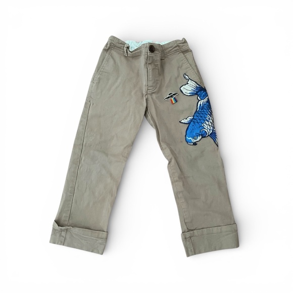 Gucci Other - Rare - Gucci Children's Gabardine Pant with UFO and Fish
